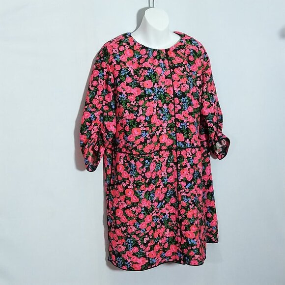 Marc Jacobs Shift Dress Black Multi Size 0 New NWT Floral - Picture 2 of 4